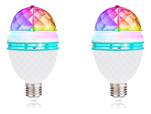 Iagbibui Bombilla De Bola De Discoteca, 3 W, E27 Rgb De Colo