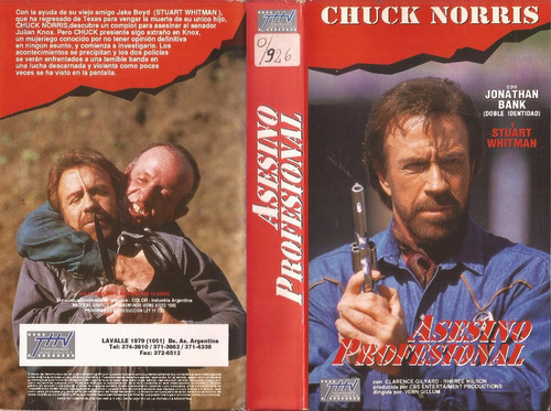 Asesino Profesional Vhs Chuck Norris Jonathan Bank