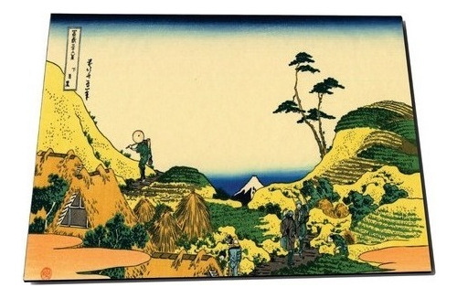 Placa Katsushika Hokusai Shimo Meguro Arte Quadro Japão