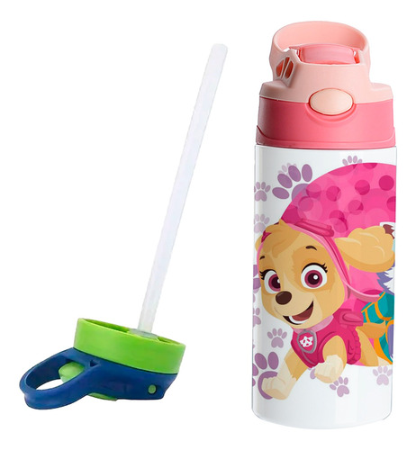 Termo Infantil Paw Patrol Skye Everest 355 Ml - Vaso Niños Tapa Rosa / Rosa