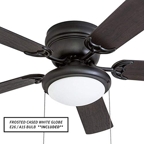 Ventilador De Techo West Hill Portage Bay Hugger 52 Negro Ma