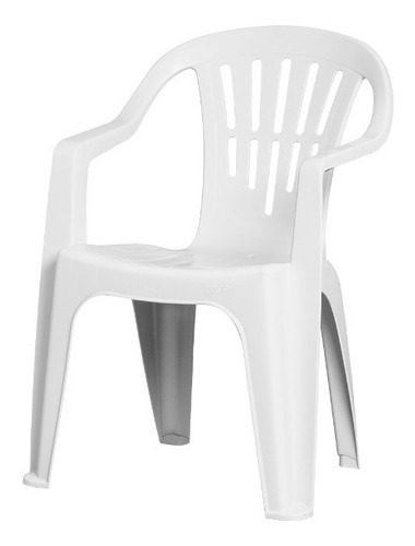 Cadeira Plástica Branca Reforçadas Jardim Lazer Churrasco
