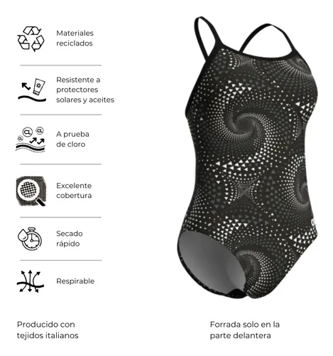 Mallas Natacion Mujer Arena Original Espalda Lightdrop