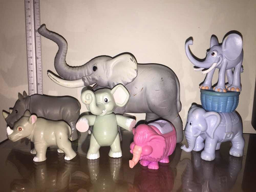 Elefantes / Figuras Varias / Lote De 7