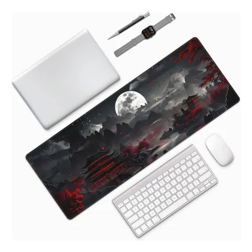 Mouse Pad Extendido Brecoy - De Color Negro - Impermeable...