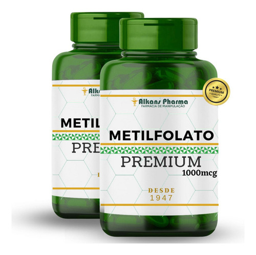 5-metiltetrahidrofolato (5-mthf) 1000 Mcg 180 Cápsulas