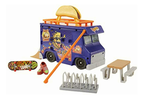 Hot Wheels Skate Taco Truck Play Case Juego De Patinaje