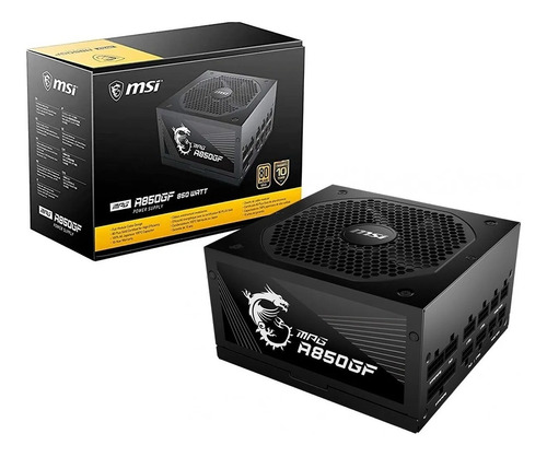 Fuente Modular 850w Msi 80 Plus Gold Atx Certificada Pcreg