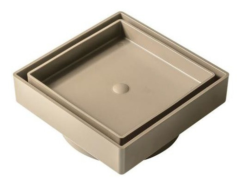 Ralo Oculto Invisível Quadrado 10x10 Cm Porcelanato Bege