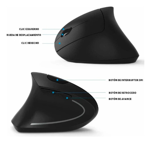 Mouse Ergonómico Vertical Inalambrico