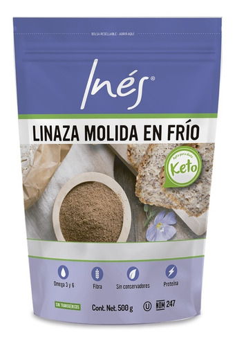 Linaza Molida En Frío Sin Gluten Inés 