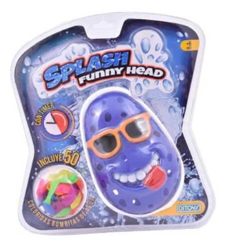 Juego De Bombitas De Agua Splash Timer Funny Head Violeta Cu