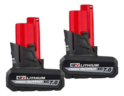 2 Baterías De Repuesto Para Milwaukee M12 12v 7 Ah Li-ion