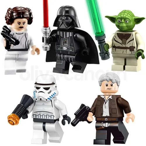 Mini Figuras Simil Lego Star Wars Set X5 Pel cula Saga Cuotas