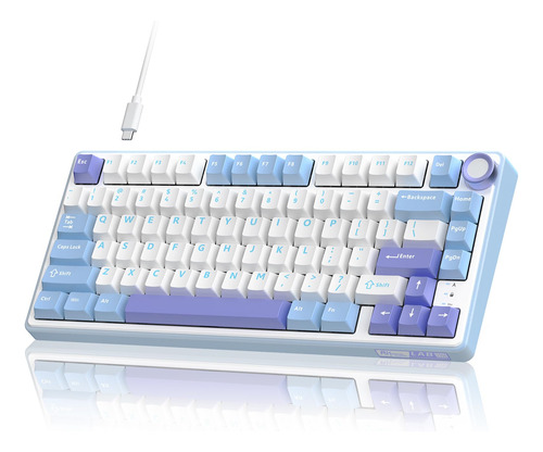 Teclado Mecánico Rk Royal Kludge R75 Con Cable Silver Switch