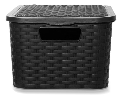 Caja Organizadora Símil Rattan Mediano Pack Por 3 Oferta!!!!