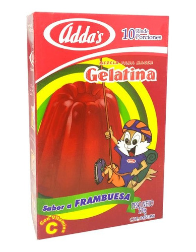 Gelatina Sabor Frambuesa Adda's 