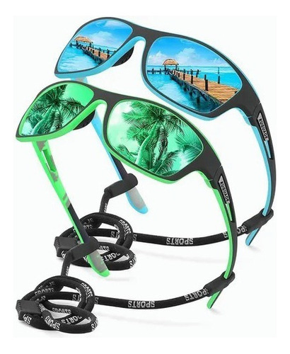 Gafas De Sol Hombre Deportiva Ciclismo Pesca Conducción 2pcs