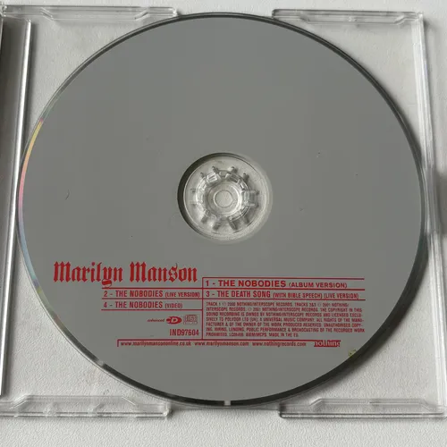 Marilyn Manson The Nobodies Cd Single Importado Inglaterra