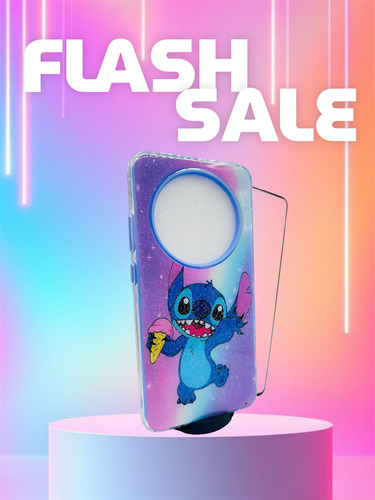 Funda 3 En 1 + Mica Cristal Para Oppo Reno 12f Morado Stitch