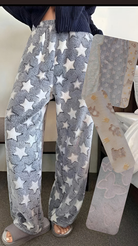 Pantalón Pijama Soft Polar Simil Peluche Luminoso Mujer