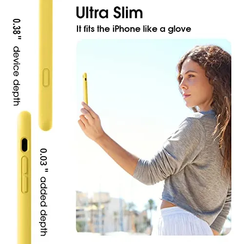 Funda Para iPhone XS Max Amarillo Delgada Silicon Liquido