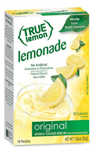 True Citrus True Lemon Limonada Original 10 Sobres (30g) Sfn