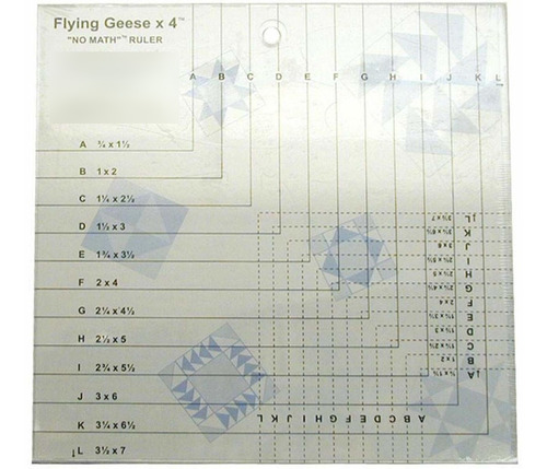 Lazy Girl Flying Geese 4 Regla Sin Matematicas