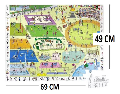 Imagen 3 de 3 de Puzzle Rompecabezas Olimpiadas 70 Piezas Plan Z