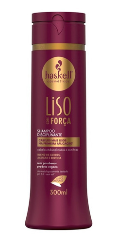 Shampoo E Condic 300ml Liso Com Força Haskell Hidrata Alinha
