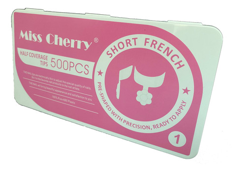 Tips Miss Cherry Short French Natural #1