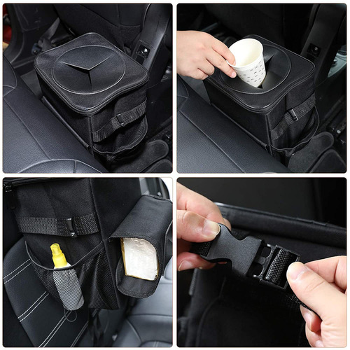 Bote De Basura De Automóviles Con Tapa Y 2 Bolsas De F...