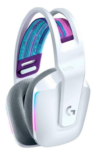 Imagen 2 de 3 de Audífonos gamer inalámbricos Logitech G Series G733 blanco con luz rgb