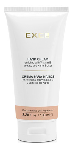 Crema Para Manos Con Vitamina E Y Karite Exel 100 Ml