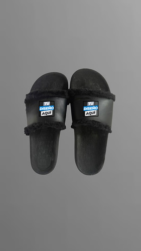 Ojotas Pantuflas Peludas Personalizadas - Chanclas Invierno