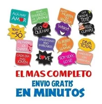 Comprar Kit Photo Booth Cumpleaños Cumple 50 Frases Y Props Completo