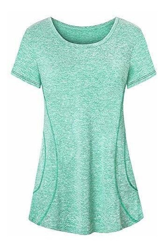 Luranee Camiseta Yoga Para Dama Manga Larga Cuello Redondo