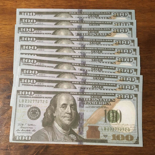 Imagen 4 de 4 de 5 Billetes De 100 Dólares De Juguete