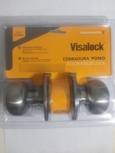 Cerradura Pomo Visalock Para Habitación/baño Clasica  Ref 23