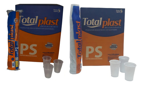 2500 vasos desechables blancos Totalplast de 180 ml (1 x)