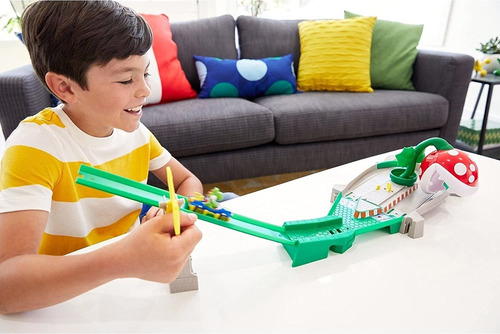 Set De Pistas De Tobogán Hot Wheels Mariokart Piranha Plant