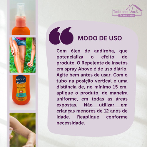 Repelente Corporal De Insetos Above Protect Com Deet Kit 3un