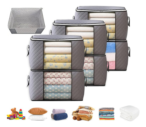 6 Bolsas De Almacenamiento For Guardar Ropa Y Edredones