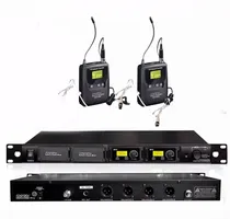 Comprar 2 Microfonos Inalambricos Devincha Moon Uhf Mi04 Extensible 