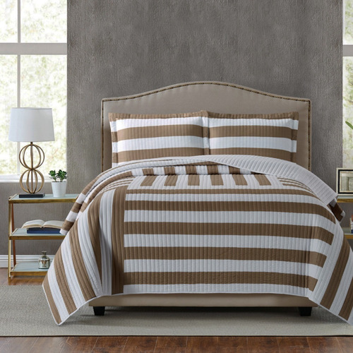 Imagen 6 de 6 de Cubrecama Quilt Cover Reversible +fundas Queen Barcelona D4