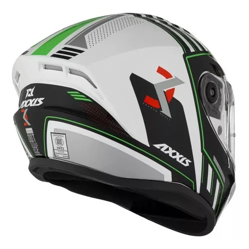 Casco moto verde fluor sale