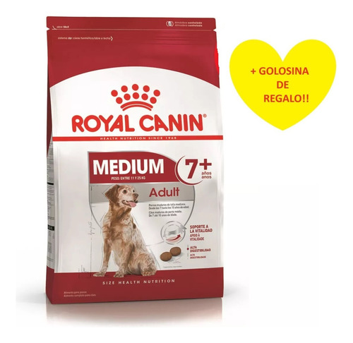 Royal Canin Perro Medium Adulto+7 15kg + Regalo!!