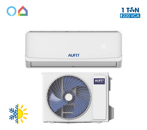 Minisplit Wifi Inverter Frío Y Calor 220v 1 Tonelada Blanco
