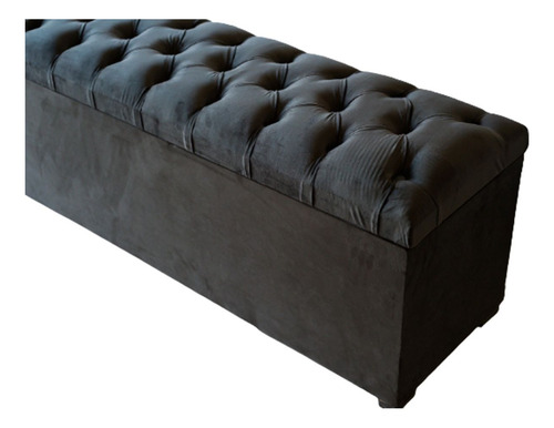 Baulera Pie De Cama Capitone Pana 1 Mts Calidad Envio Gratis