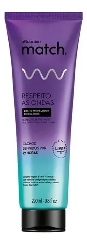Match Creme Modelador Respeito Às Ondas Boticário 290ml